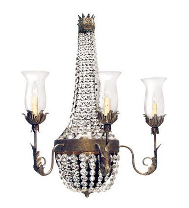 Crista 3 Light Wall Sconce 34 x 26 Inches by Meyda Tiffany - 120220