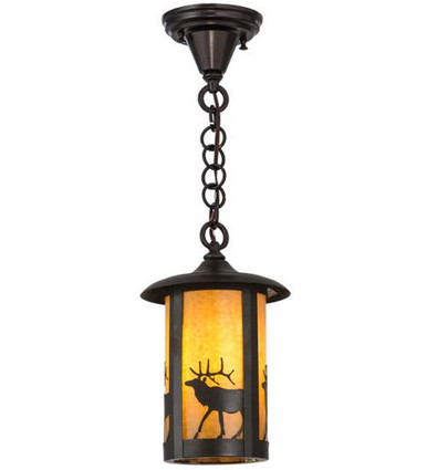 Fulton Lone Elk 1 Light Pendant 17.5 x 8 Inches by Meyda Tiffany - 160626