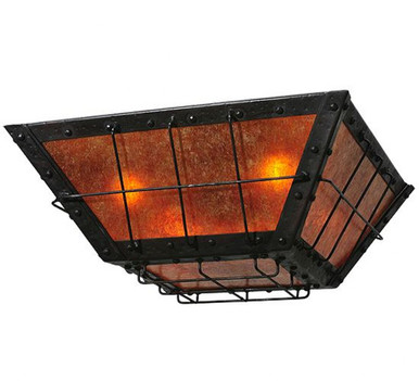 Vostok 4 Light Square Flush Mount 8.5 x 22.75 In by Meyda Tiffany - 116268