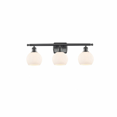 Athens 3 Light Bath Vanity 8.88 Inch Tall X 25.88 Inch Wide by Innovations - 516-3W-BK-G121-6