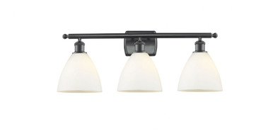 Bristol Glass 3 Light Industrial Vanity Light by Innovations - 516-3W-BK-GBD-751