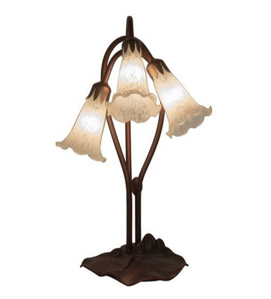 White Pond Lily 3 Light Accent Lamp by Meyda Tiffany - 15282