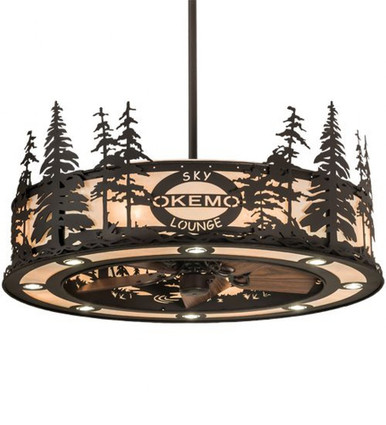 Personalized Okemo Sky Lounge 8 Light Fandelier 96 x 45 In by Meyda Tiffany - 195287