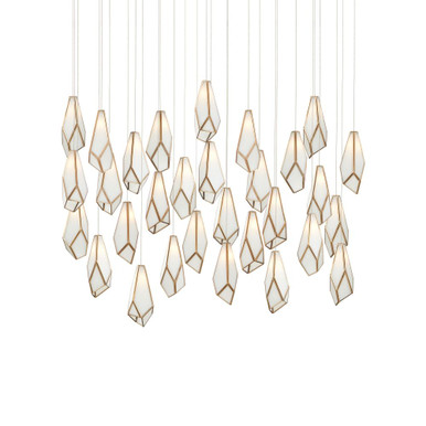 Glace 30 Light Rectangular Pendant 22 x 54 Inches by Currey Company - 9000-1038
