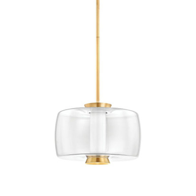 Beau 12W 1 LED Light Medium Pendant by Hudson Valley - 2815-AGB