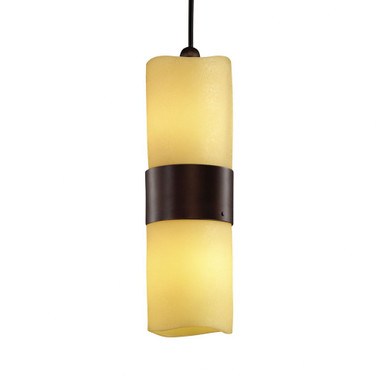 Candlearia Dakota 2 Light Mini Pendant by Justice Design - CNDL-8758-14-AMBR