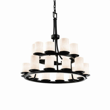 Clouds Dakota 21 Light Large 2 Tier Chandelier by Justice Design - CLD-8767-10