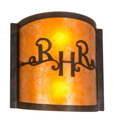 Ridin Hy Personalized 2 Light Wall Sconce 12 x 12 Inches by Meyda Tiffany - 213959