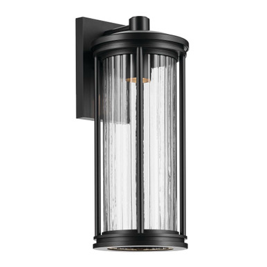 Barras 1 Light Outdoor Wall Mount 20.25 Inch and 8.5 Inch Wide by Kichler - 59024BKDS