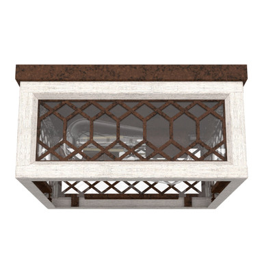 Chevron 2 Light 11 Inch Wide Flush Mount by Hunter Fans - CH2_199_FM