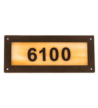 Personalized Street Address Sign Light 4 x 9.5 Inch by Meyda Tiffany - 195162