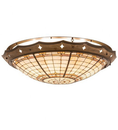 Fleur de Lite 8 Light Flush Mount 11.5 x 42 In by Meyda Tiffany - 191949