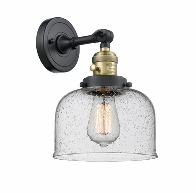 Bell 1 Light Adjustable Down Wall Sconce 12 and 8 Inch by Innovations - 203SW-BAB-G74