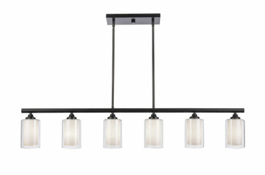 Fairbank 6 Light Oversized Island Pendant by Innovations - 342-6I-BK-CLW