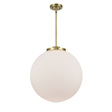 Beacon 1 Light Stem Hung Pendant 19.38 Tall and 17.88 Wide by Innovations - 221-1S-AB-G201-18