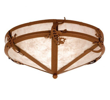 Gecko 2 Light Flush Mount 8.5 x 16 In by Meyda Tiffany - 26875