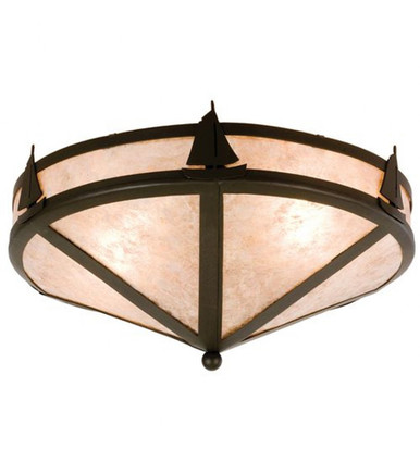 Sailboat 2 Light Flush Mount 9 x 16 In by Meyda Tiffany - 26879