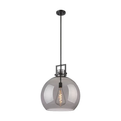 Newton Sphere 1 Light Pendant 20 Inch Tall and 18 Inch Wide by Innovations - 411-1SL-BK-G410-18SM