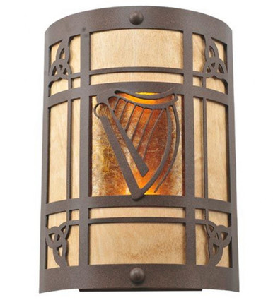 Celtic Harp 2 Light Wall Sconce 12 x 9 Inches by Meyda Tiffany - 108827