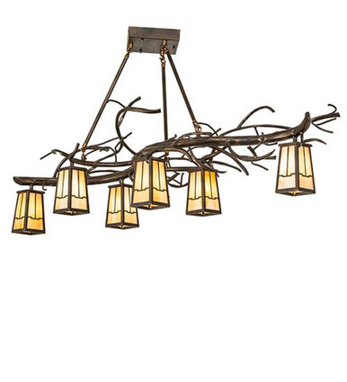 Winter Solstice 6 Light Oblong Chandelier 26 x 28 Inch W by Meyda Tiffany - 265663