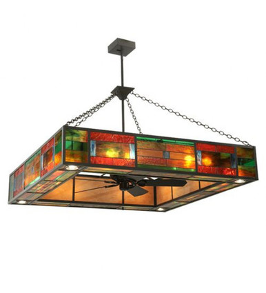 Hausman Mission 16 Light Fandelier 68 In H and 85 In W by Meyda Tiffany - 121249