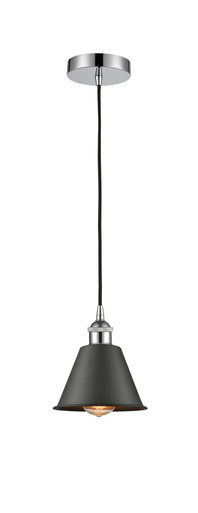 Smithfield 1 Light Cord Hung Small Pendant 8.25 Inch Tall by Innovations - 616-1P-PC-M8-OB