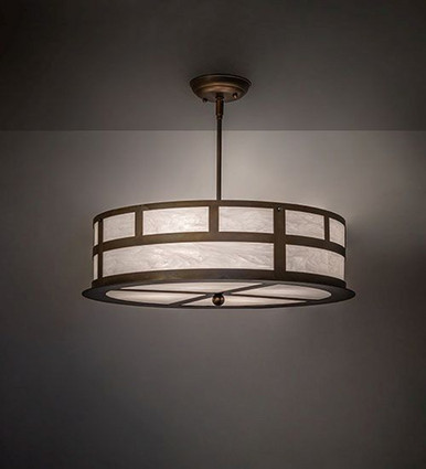 Smythe 4 Light Pendant 18 Inches Tall and 22 Inches Wide by Meyda Tiffany - 274912