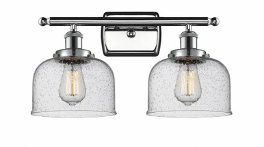 Bell 2 Light Bath Vanity 11 Inch Tall and 18 Inch Wide by Innovations - 916-2W-PC-G74