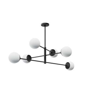 Hepburn 6 Light Chandelier 14.25 Inch Tall X 32.75 Inch Wide by Hunter Fans - 13209