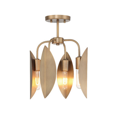 Eden 4 Light Semi Flush Mount 16.5 Inch Tall by Designers Fountain - D280M-SF-OSB