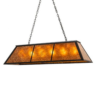 Tri Panel 6 Light Oblong Pendant 25 x 17 Inches by Meyda Tiffany - 259923