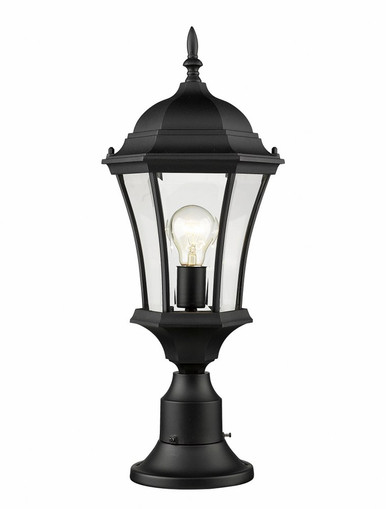 Wakefield 1 Light Outdoor Pier Mount 24 x 9.5 Inches by Z-Lite - 522PHM-553PM-BK