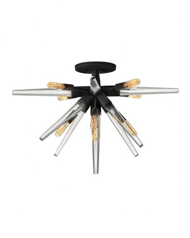 Ariel 8 Light 26 Inch Wide Semi Flush Mount by Fredrick Ramond - FR47401BLK