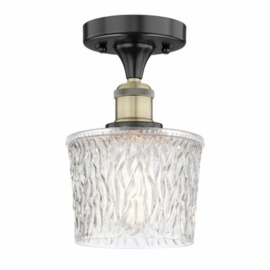 Niagra 1 Light 6.5 Inch Wide Semi Flush Mount by Innovations - 616-1F-BAB-G402