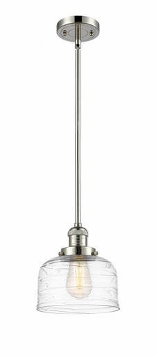 Bell 1 Light Stem Hung Mini Pendant 10 Inch and 8 Inch Wide by Innovations - 201S-PN-G713