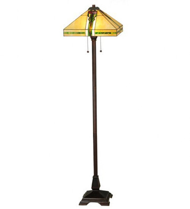 Parker Poppy 62 Inch H Parker Poppy Floor Lamp by Meyda Tiffany - 138127