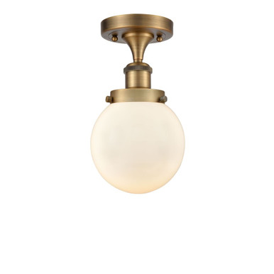 Beacon 100W 1 LED Semi Flush Mount 11 Inch and 6 Inch Wide by Innovations - 916-1C-BB-G201-6-LED
