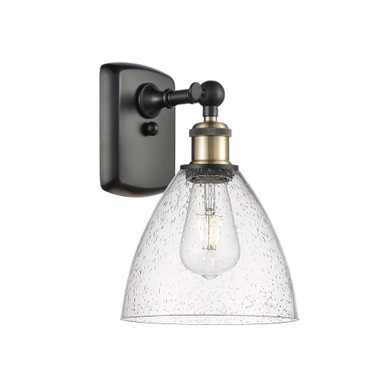 Bristol 1 Light Glass Wall Sconce 10.5 Inch X 7.5 Inch Wide by Innovations - 516-1W-GBD-75