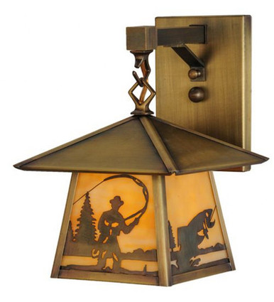 Stillwater Fly Fishing Creek 1 Light Wall Sconce 11.25 x 8.25 Inch by Meyda - 144651