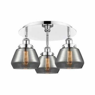 Fulton 3 Light 18.25 Inch Wide Flush Mount by Innovations - 916-3C-G17
