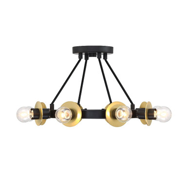 Harmoni 8 Light Convertible Semi Flush Mount 16 Inch by Designers Fountain - D313C-SF-MB