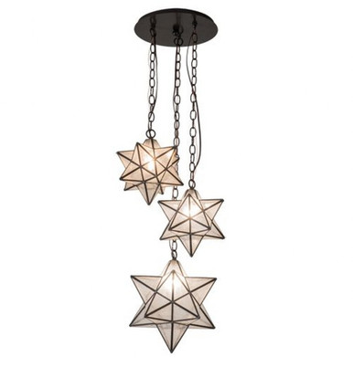 Moravian Star 3 Light Cascading Pendant 46 x 16.5 Inches by Meyda Tiffany - 236061