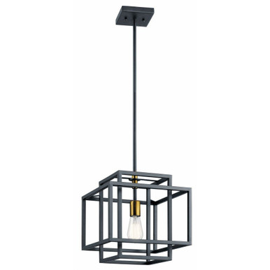 Taubert 1 Light Medium Pendant by Kichler - 43982bk