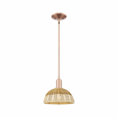 Natural Ballston Dome 1 Light Mini Pendant 11.75 Inch Tall by Innovations - 716-1S-NBD2-9
