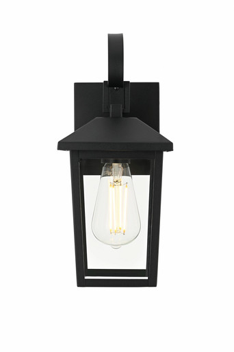 Riggs 1 Light Outdoor Wall Sconce 12.5 Inch Tall X 5.5 Inch Wide by Elegant - OD502W12BK