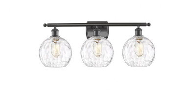 Athens Water Glass 3 Light Globe Vanity Light 26 Inch Wide by Innovations - 516-3W-OB-G1215-8