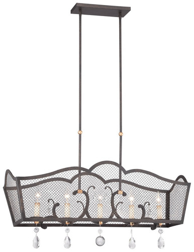 Cortona 5 Light Medium Island Pendant by Minka Metropolitan - N7107-258B