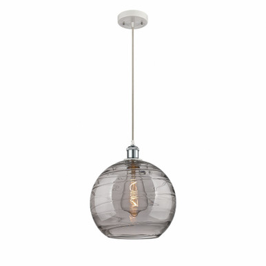 Athens Deco Swirl 1 Light Cord Hung Mini Pendant 13.38 X 12 by Innovations - 516-1P-WPC-G1213-12SM