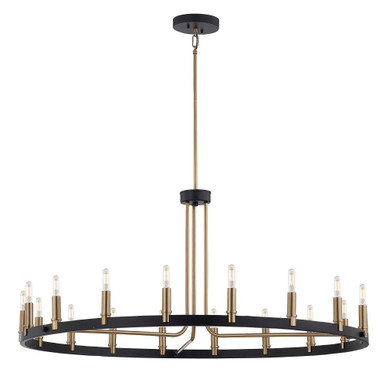 Clayton 18 Light Oversized Round Chandelier by Justice Design - NSH-8045-MBBR