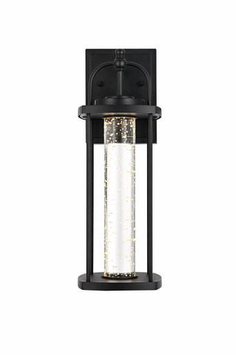 Zev 11W 1 LED Outdoor Wall Mount 15 Inch Tall and 5 Inch Wide by Elegant - OD601W15BK